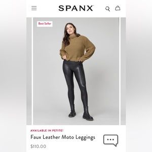 Spanx Faux Leather Leggings